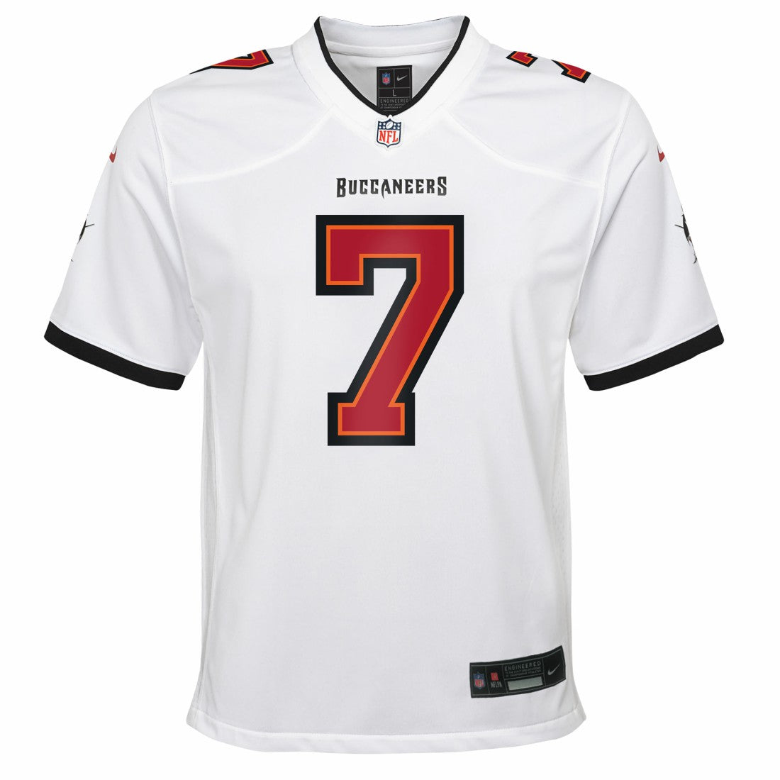 Bucky Irving  Youth White Game Jersey - Tampa Bay Buccaneers
