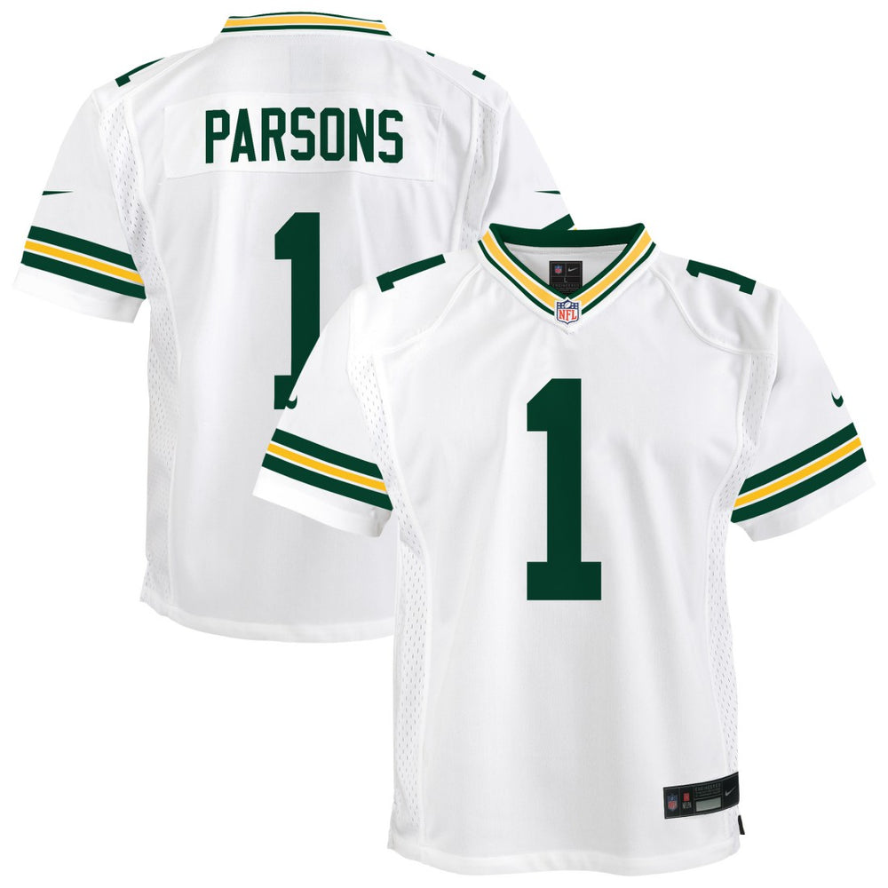 Micah Parsons  Youth White Game Jersey - Green Bay Packers