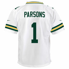 Micah Parsons  Youth White Game Jersey - Green Bay Packers