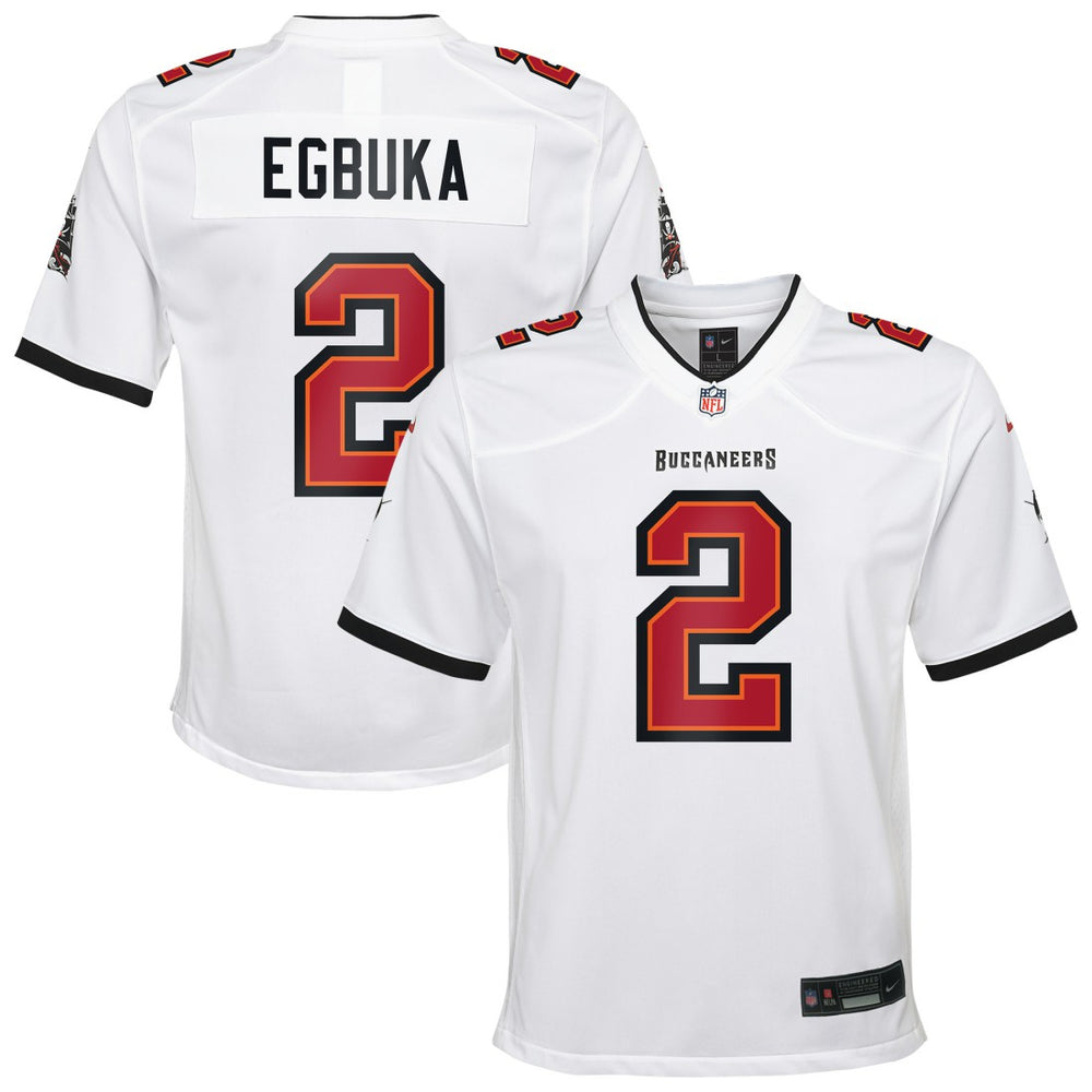Emeka Egbuka  Youth White Game Jersey - Tampa Bay Buccaneers