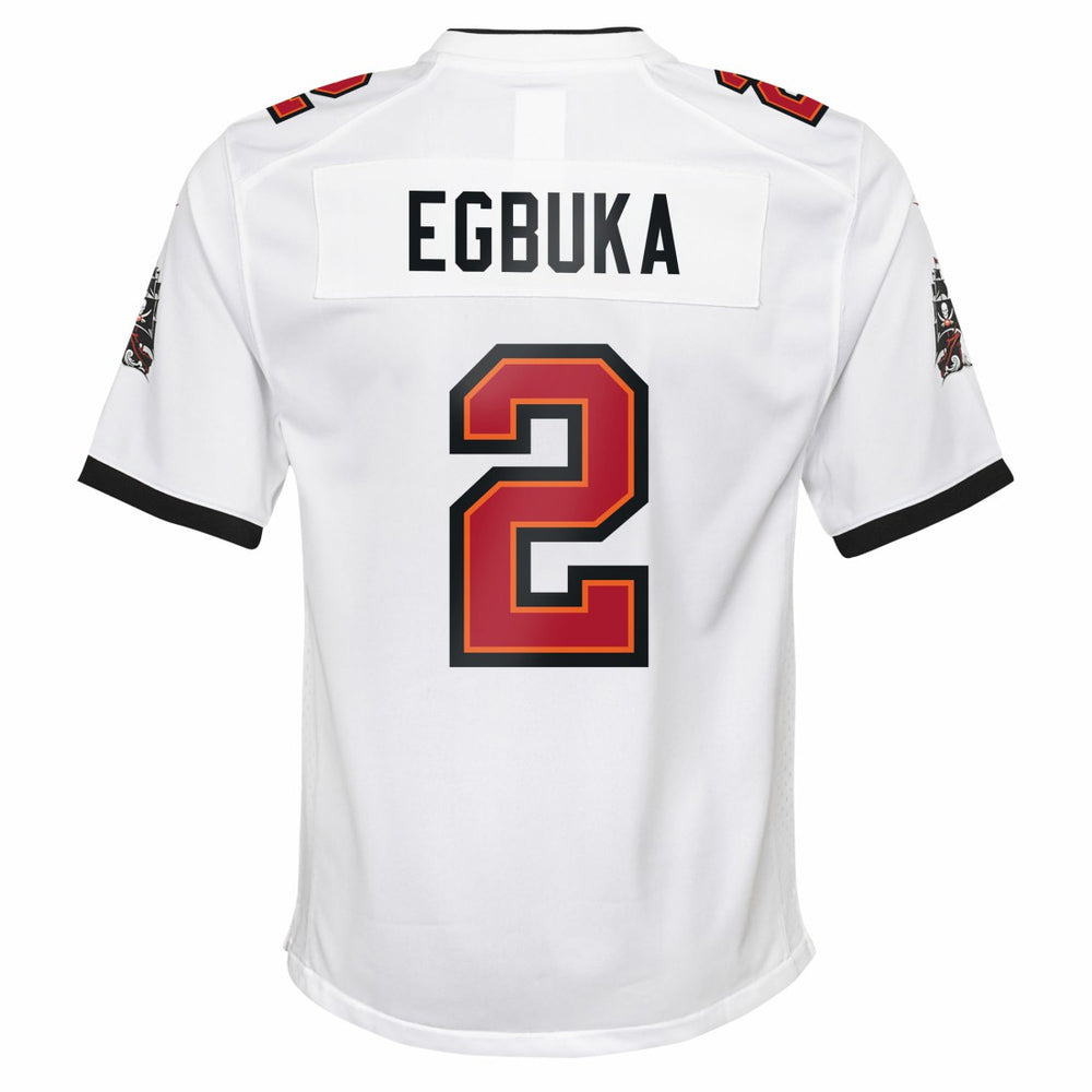 Emeka Egbuka  Youth White Game Jersey - Tampa Bay Buccaneers