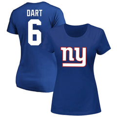Jaxson Dart  Women's Plus Size Name & Number Scoop Neck T-Shirt - New York Giants