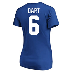 Jaxson Dart  Women's Plus Size Name & Number Scoop Neck T-Shirt - New York Giants