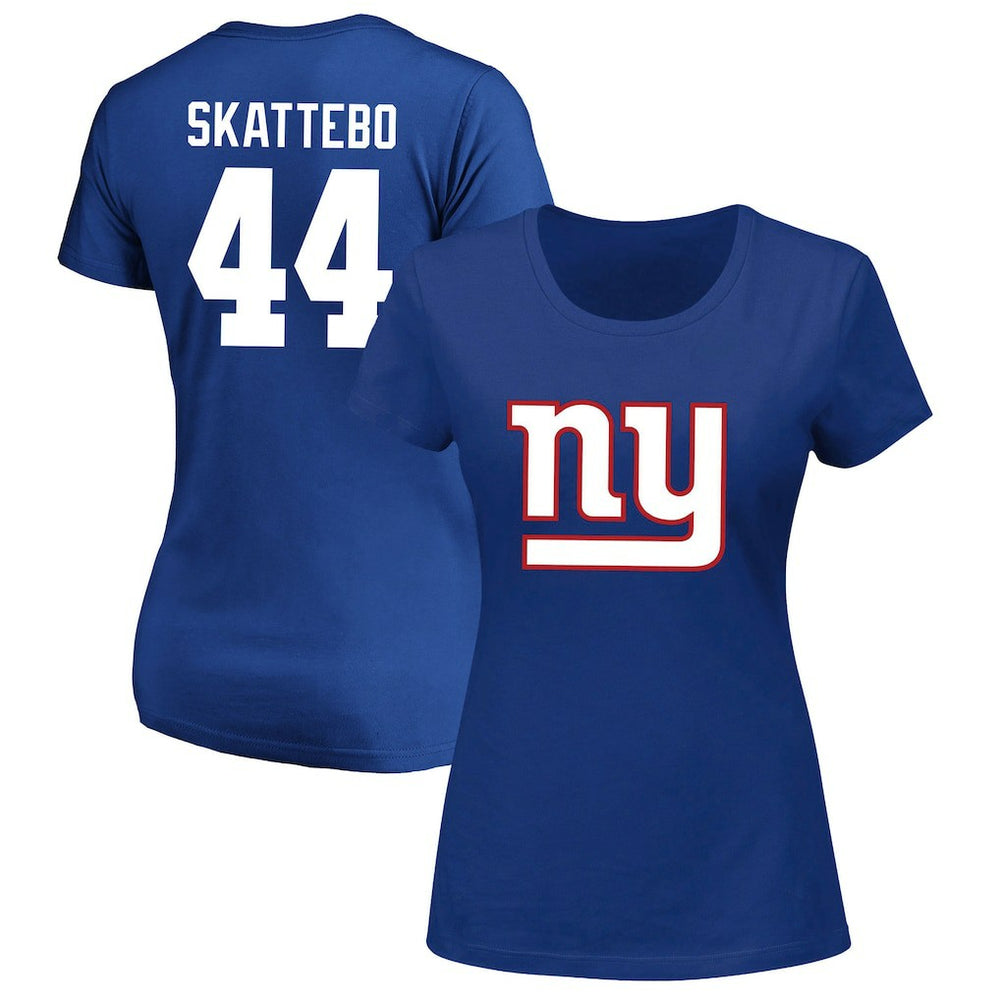 Cam Skattebo  Women's Plus Size Name & Number Scoop Neck T-Shirt - New York Giants