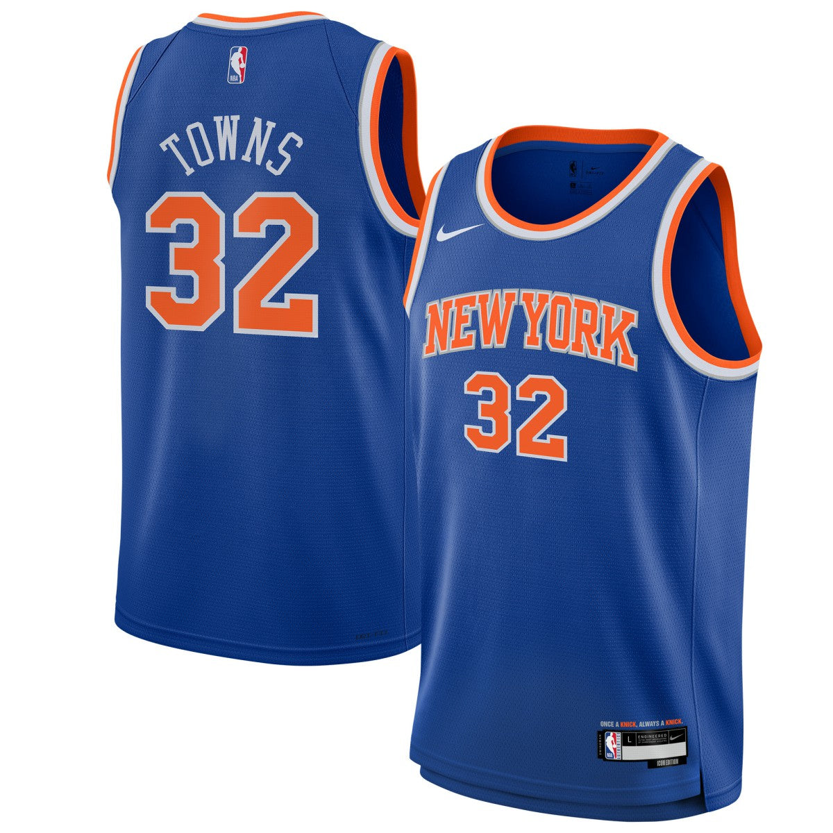NBA Karl-Anthony Towns New York Knicks Youth Swingman Jersey