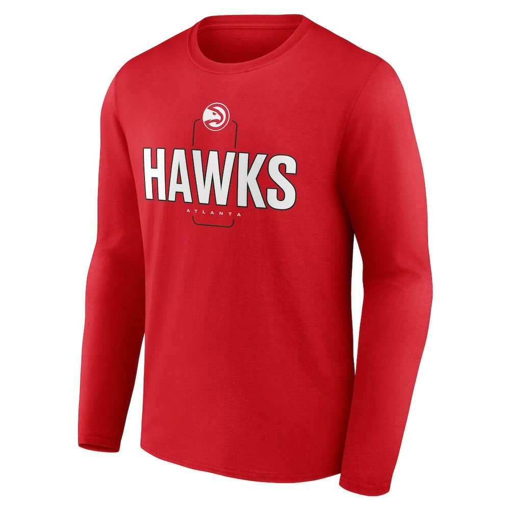 NBA Atlanta Hawks Center Court Name & Number Custom Long Sleeve T-Shirt