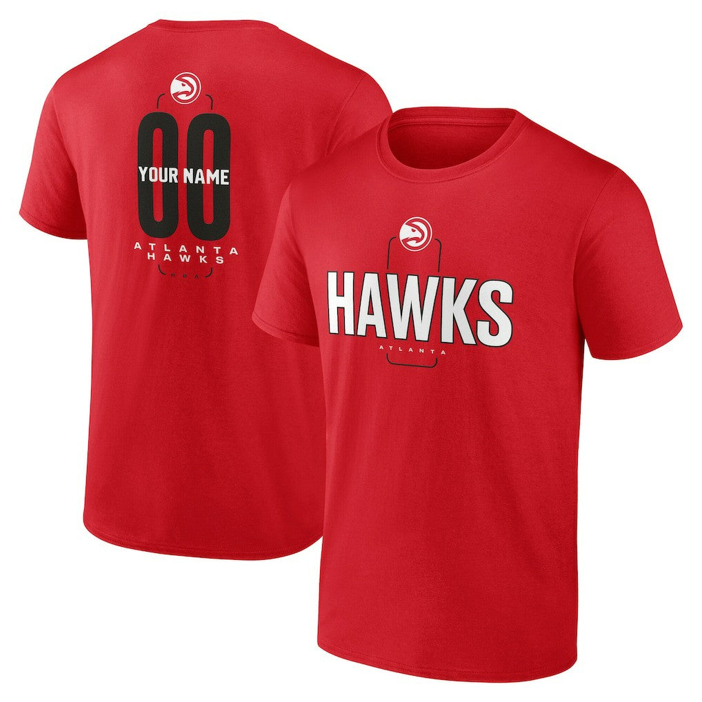 NBA Atlanta Hawks Center Court Name & Number Custom T-Shirt