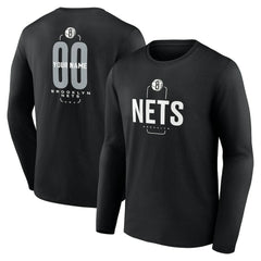NBA Brooklyn Nets Center Court Name & Number Custom Long Sleeve T-Shirt
