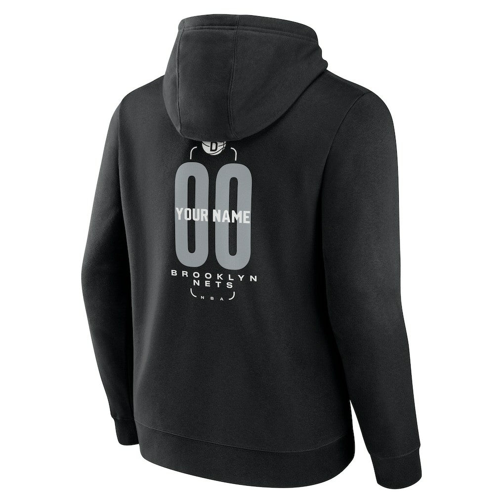 NBA Brooklyn Nets Center Court Name & Number Custom Hoodie