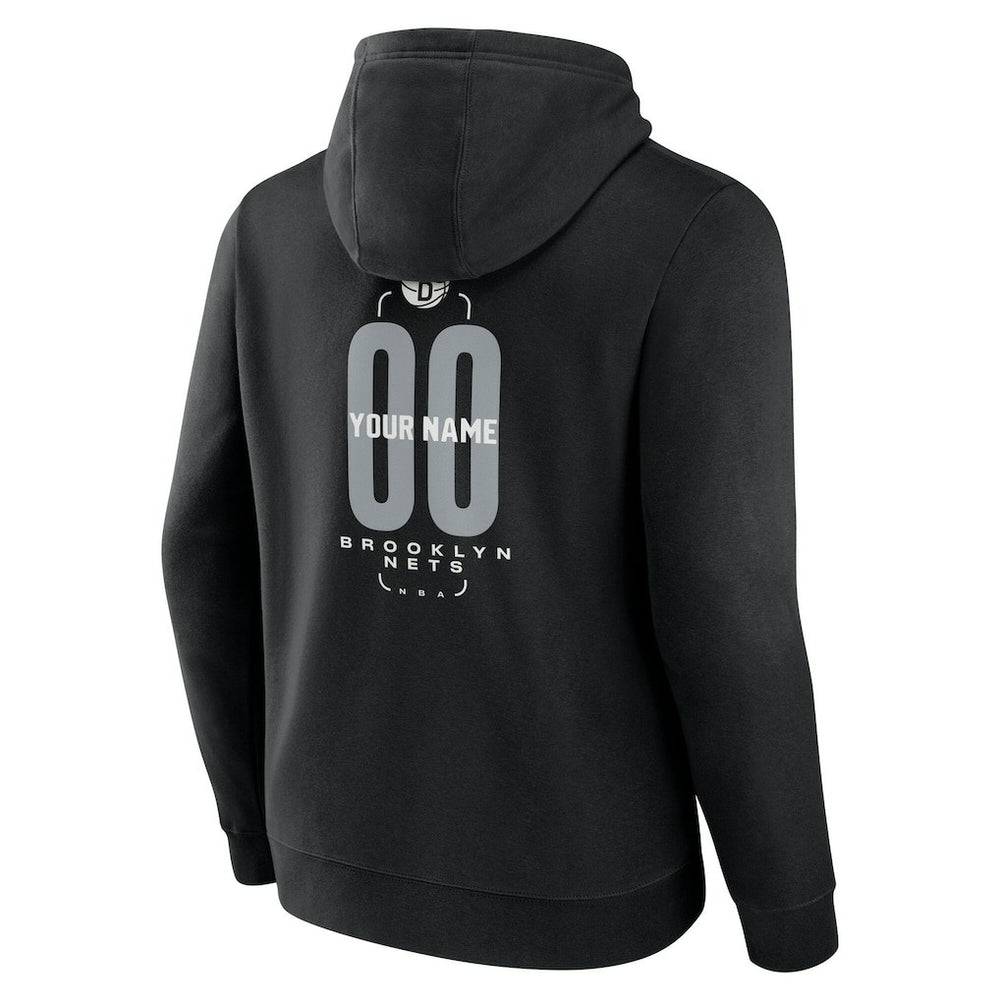 NBA Brooklyn Nets Center Court Name & Number Custom Hoodie