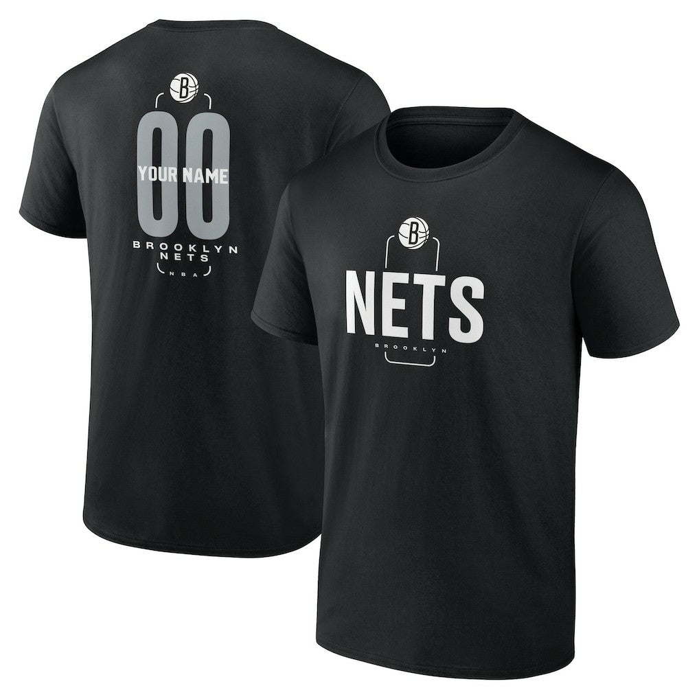 NBA Brooklyn Nets Center Court Name & Number Custom T-Shirt