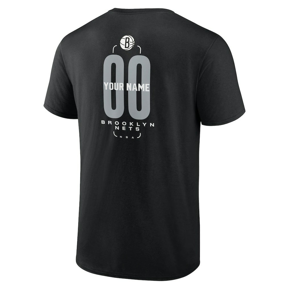 NBA Brooklyn Nets Center Court Name & Number Custom T-Shirt