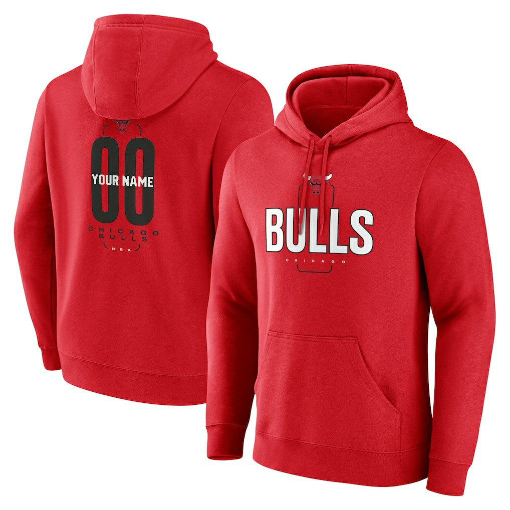 NBA Chicago Bulls Center Court Name & Number Custom Hoodie