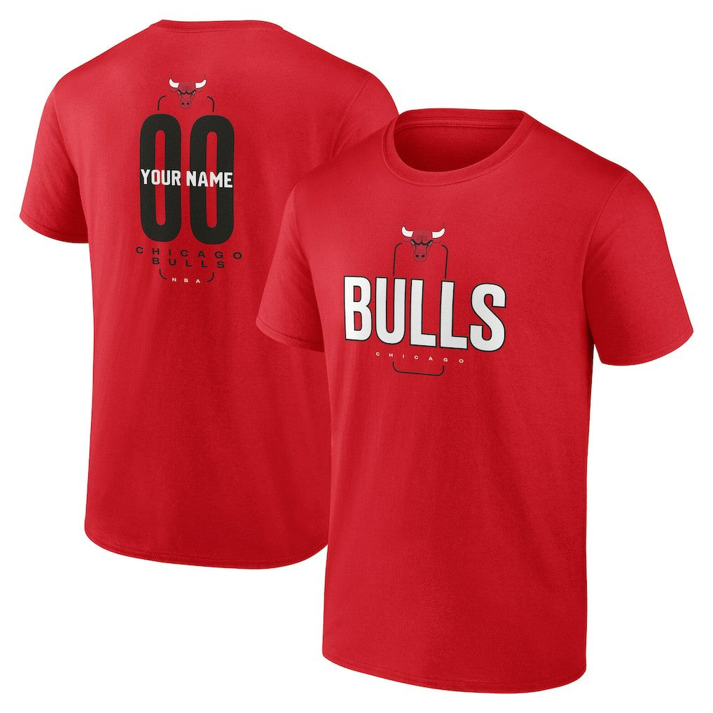 NBA Chicago Bulls Center Court Name & Number Custom T-Shirt sale