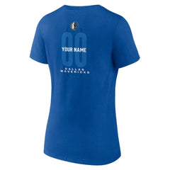 NBA Dallas Mavericks Women's Center Court Name & Number Custom V-Neck T-Shirt sale