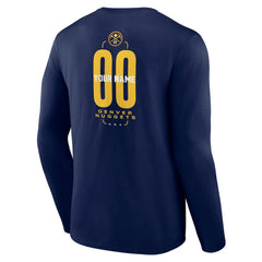 NBA Denver Nuggets Center Court Name & Number Custom Long Sleeve T-Shirt sale