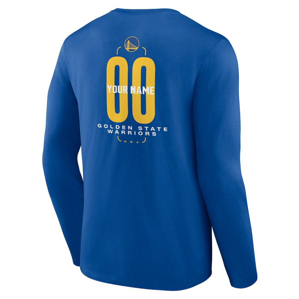 NBA Golden State Warriors Center Court Name & Number Custom Long Sleeve T-Shirt sale