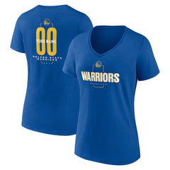 NBA Golden State Warriors Women's Center Court Name & Number Custom V-Neck T-Shirt sale