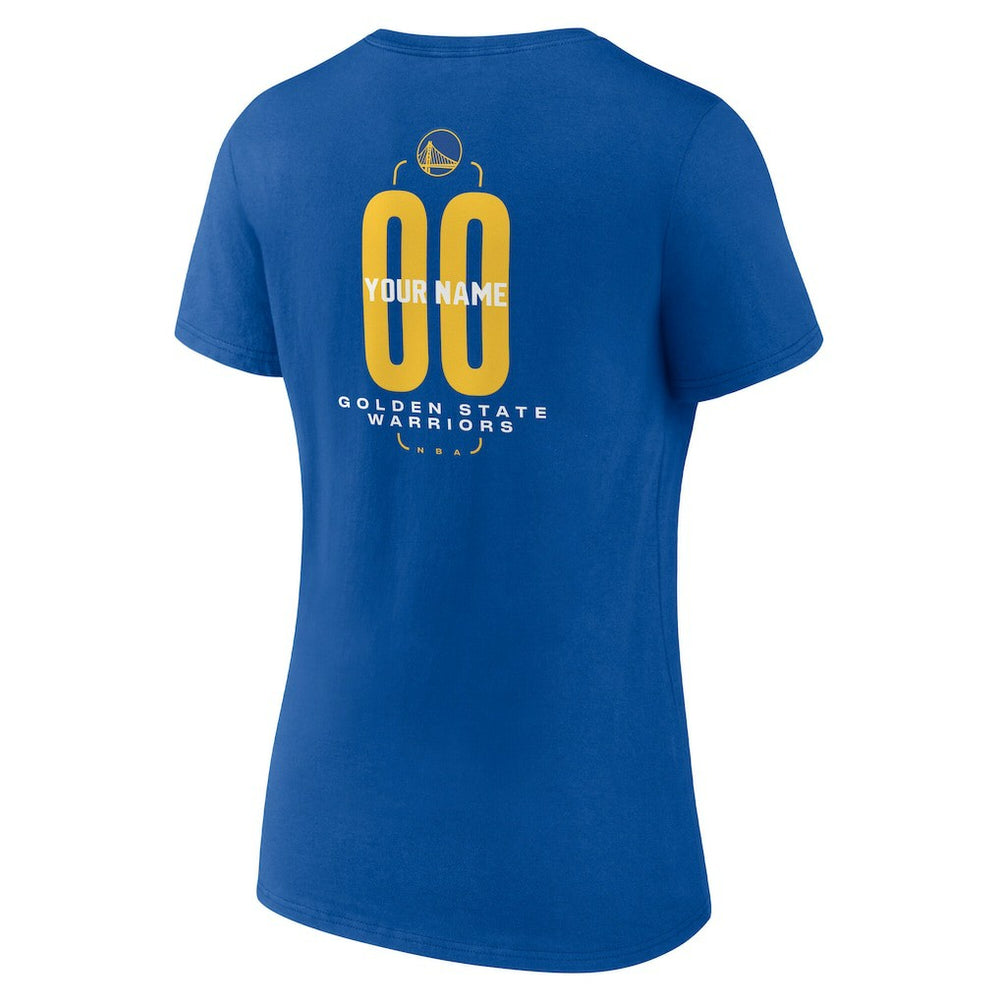 NBA Golden State Warriors Women's Center Court Name & Number Custom V-Neck T-Shirt sale