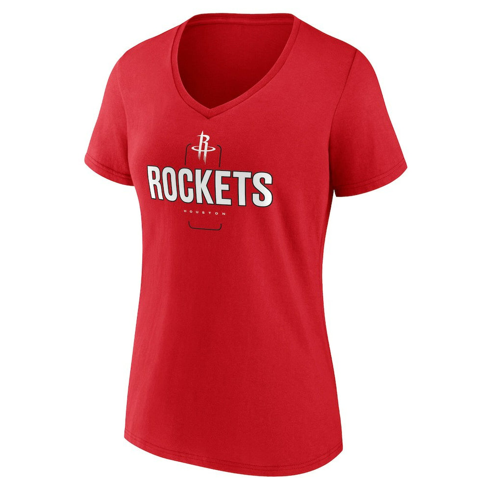 NBA Houston Rockets Women's Center Court Name & Number Custom V-Neck T-Shirt