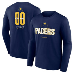 NBA Indiana Pacers Center Court Name & Number Custom Long Sleeve T-Shirt