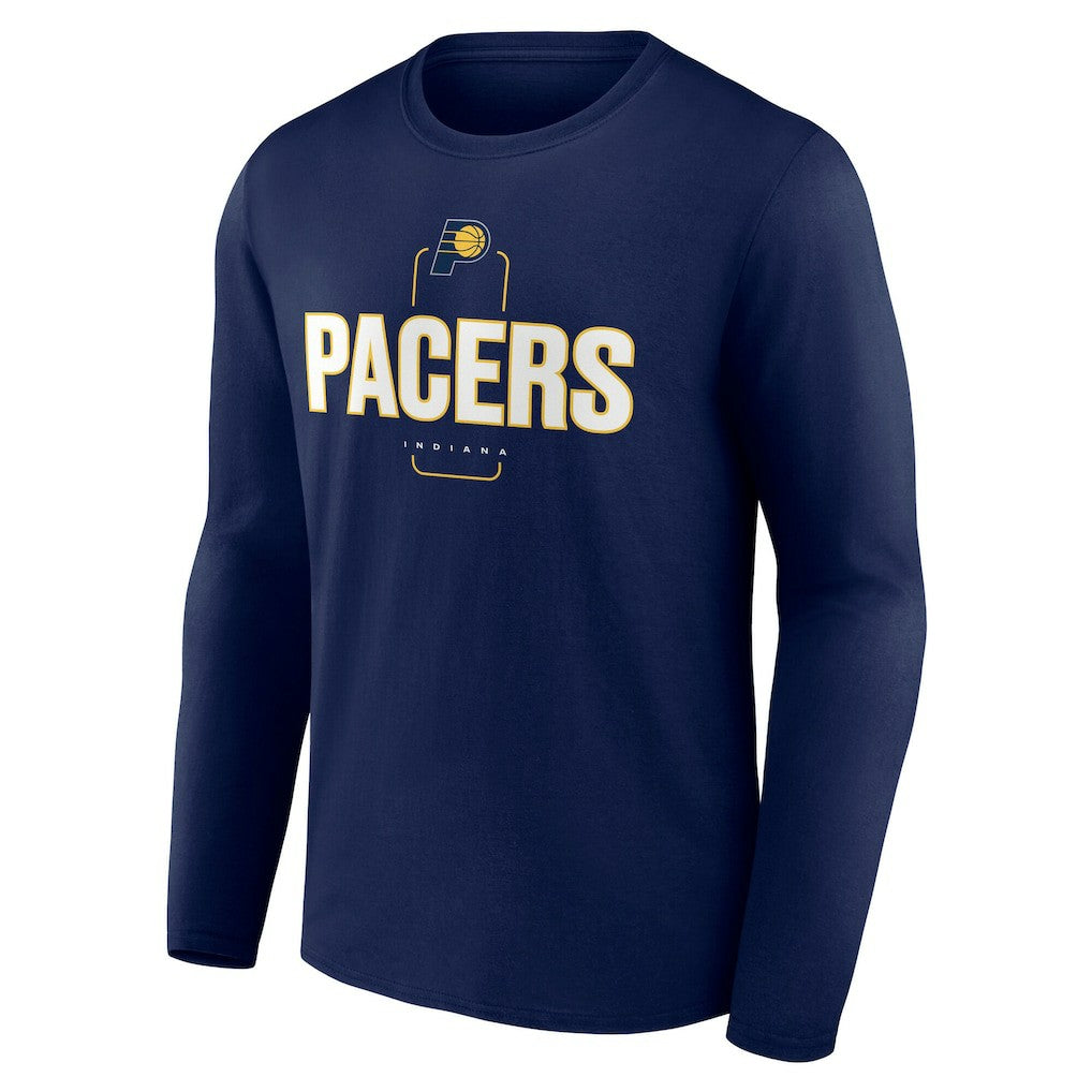 NBA Indiana Pacers Center Court Name & Number Custom Long Sleeve T-Shirt