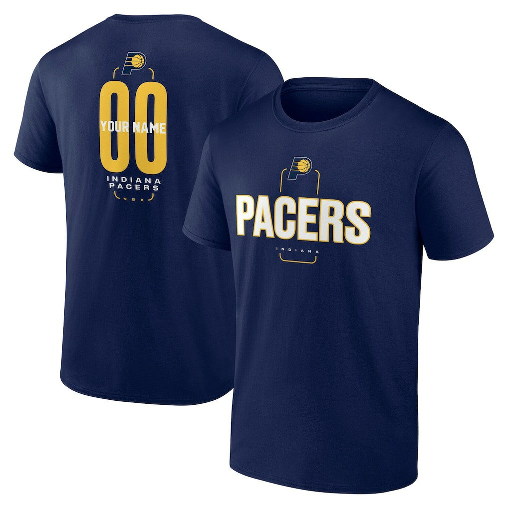 NBA Indiana Pacers Center Court Name & Number Custom T-Shirt