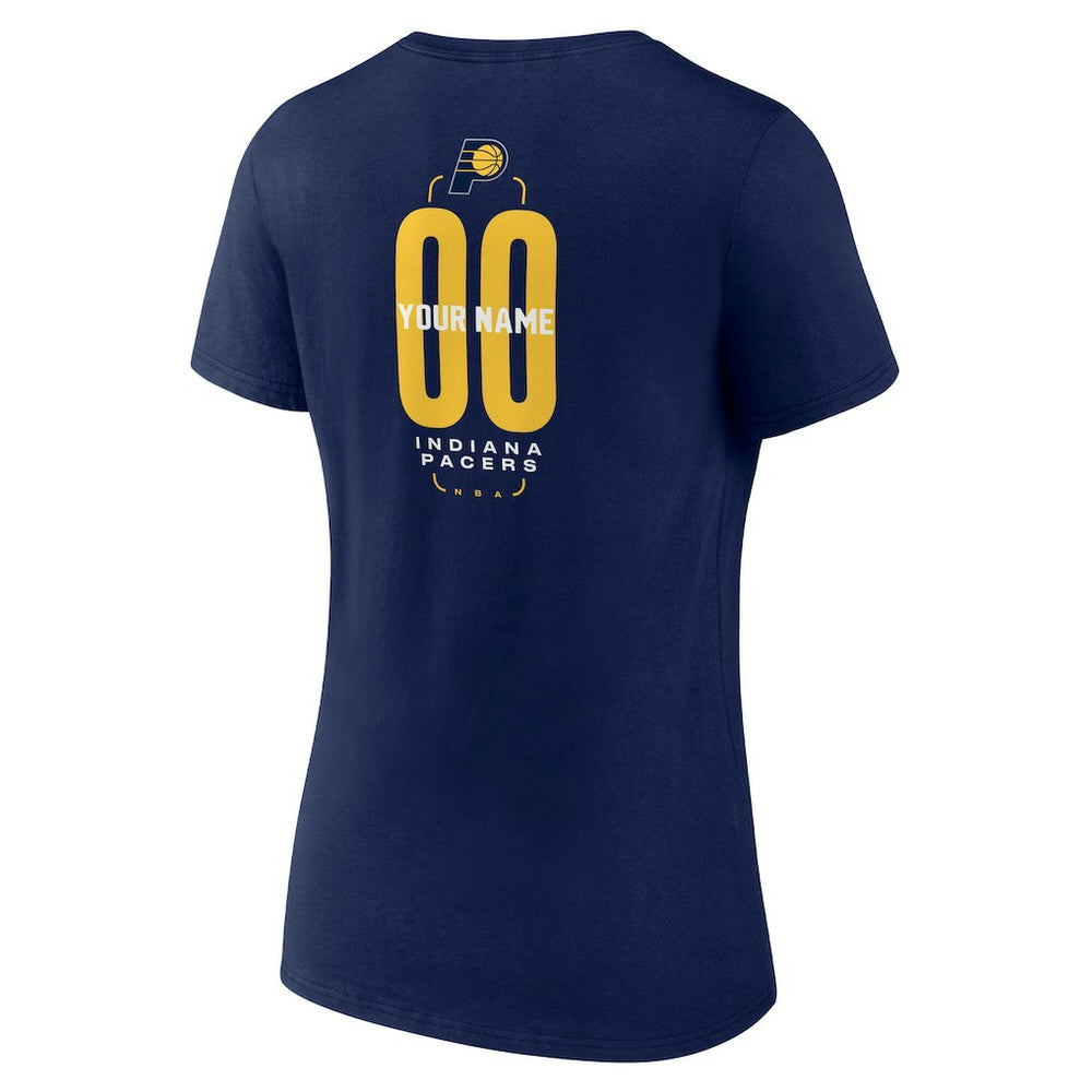 NBA Indiana Pacers Women's Center Court Name & Number Custom V-Neck T-Shirt