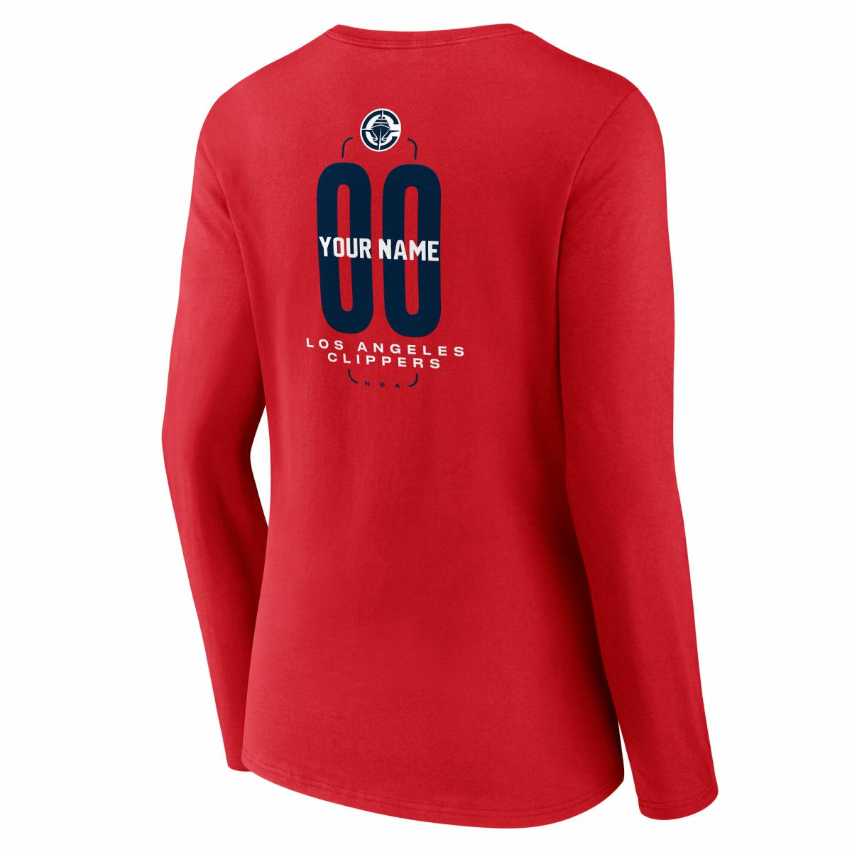 NBA LA Clippers Women's Center Court Name & Number Custom Long Sleeve V-Neck T-Shirt