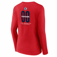 NBA LA Clippers Women's Center Court Name & Number Custom Long Sleeve V-Neck T-Shirt
