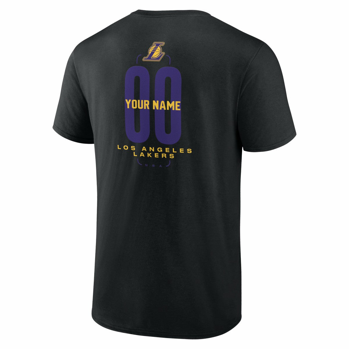 NBA Los Angeles Lakers Center Court Name & Number Custom T-Shirt