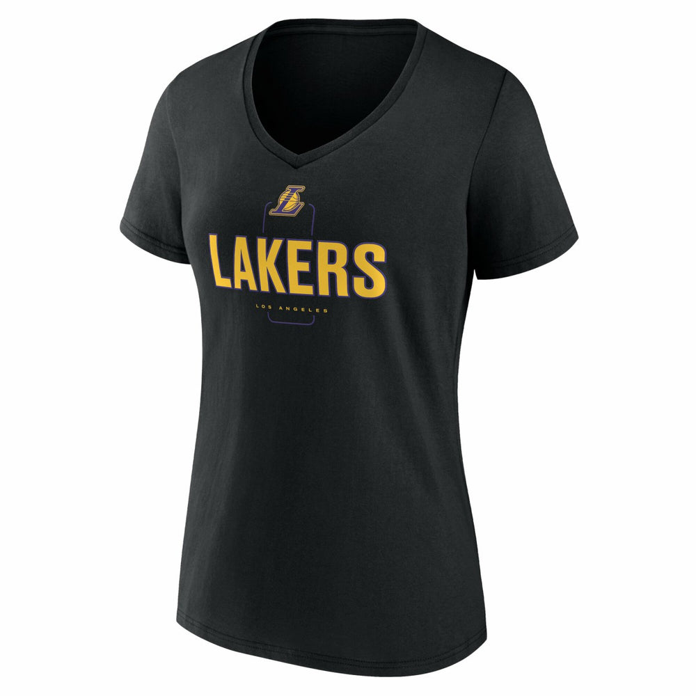 NBA Los Angeles Lakers Women's Center Court Name & Number Custom V-Neck T-Shirt