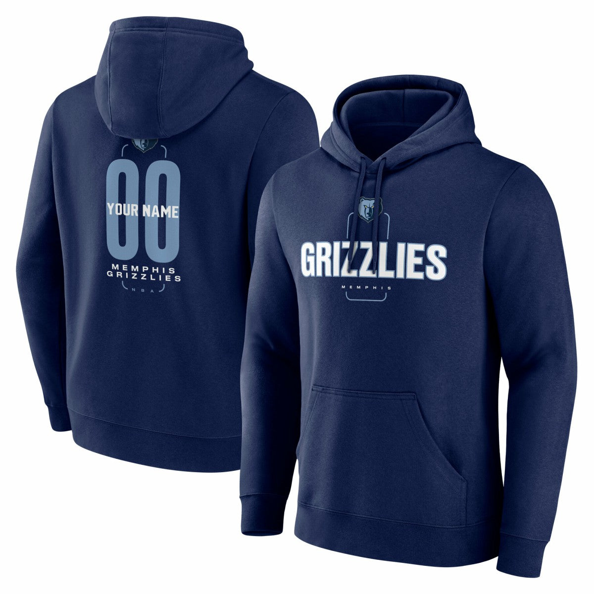 NBA Memphis Grizzlies Center Court Name & Number Custom Hoodie