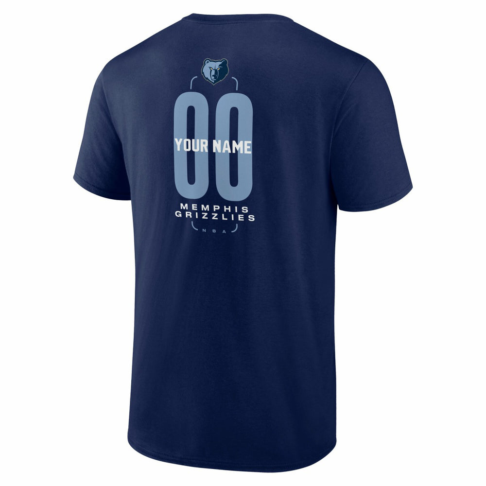 NBA Memphis Grizzlies Center Court Name & Number Custom T-Shirt