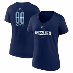 NBA Memphis Grizzlies Women's Center Court Name & Number Custom V-Neck T-Shirt