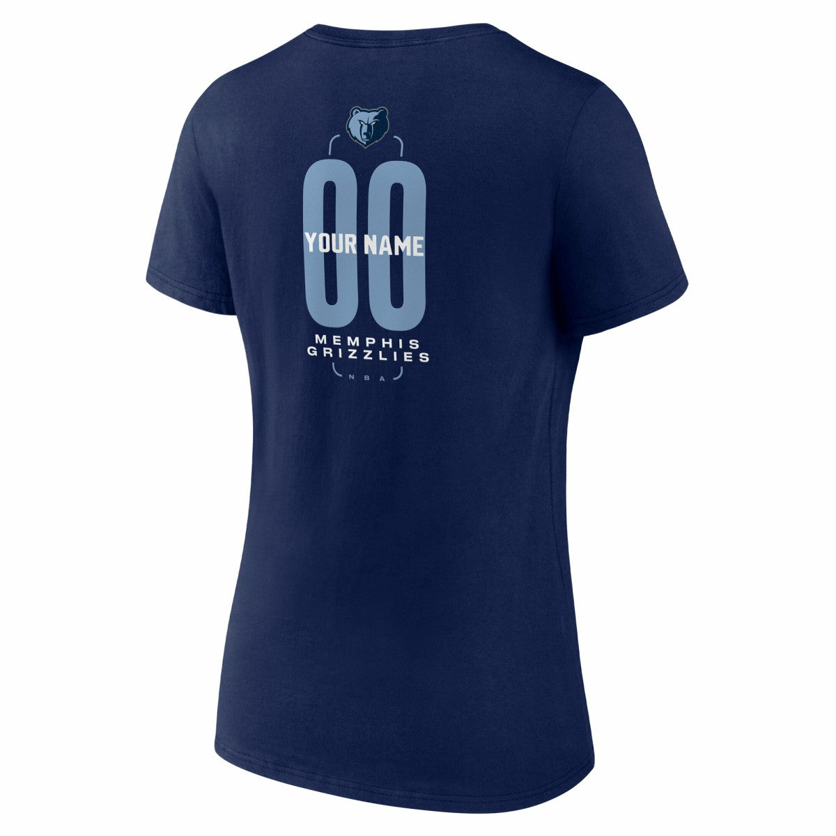NBA Memphis Grizzlies Women's Center Court Name & Number Custom V-Neck T-Shirt