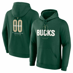 NBA Milwaukee Bucks Center Court Name & Number Custom Hoodie