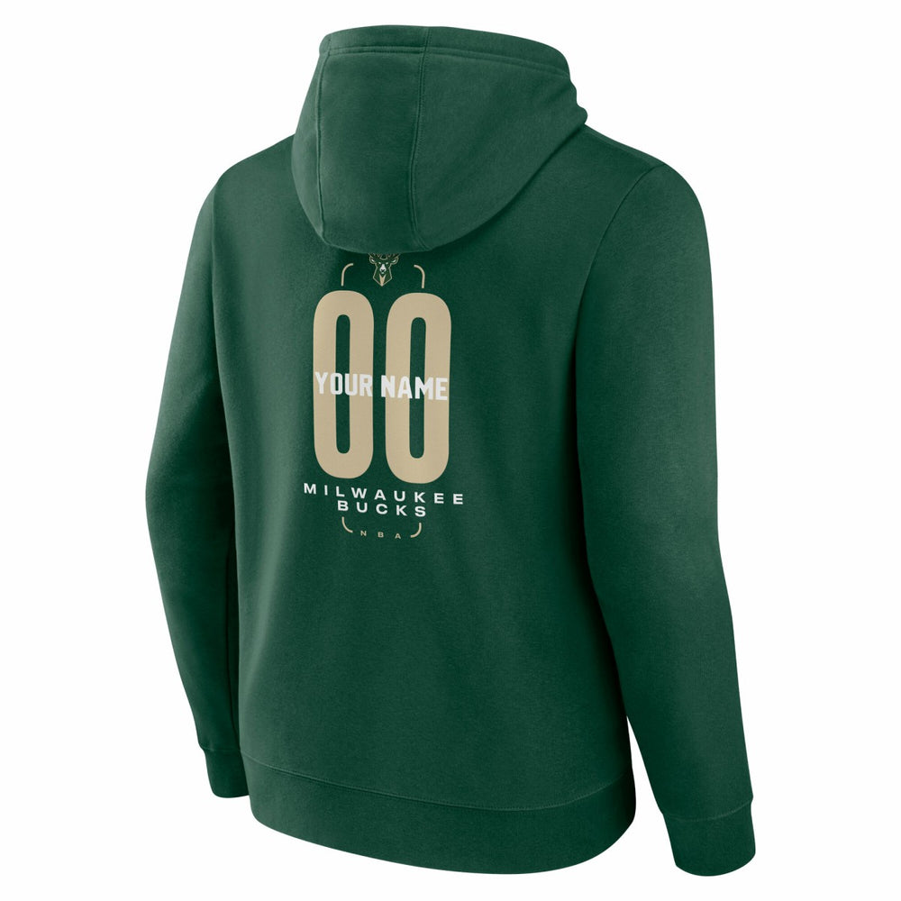 NBA Milwaukee Bucks Center Court Name & Number Custom Hoodie