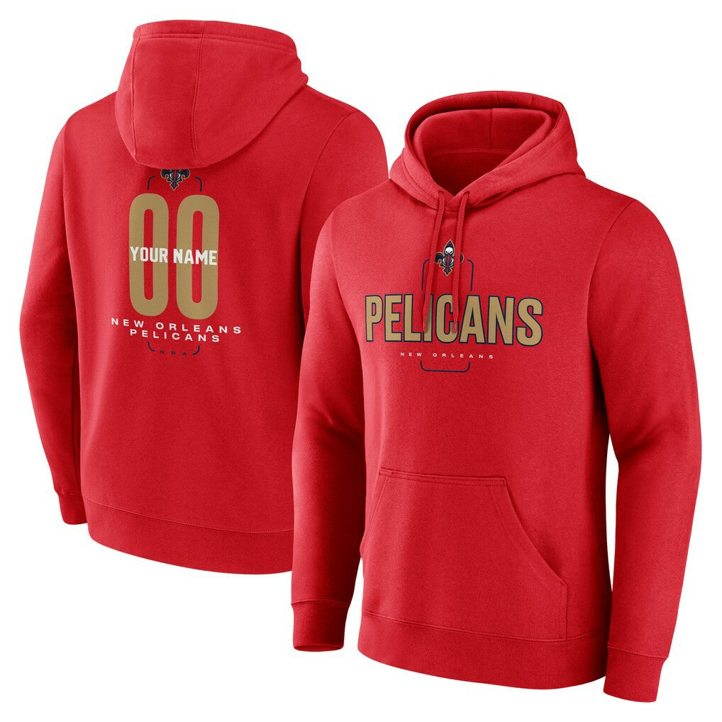 NBA New Orleans Pelicans Center Court Name & Number Custom Hoodie
