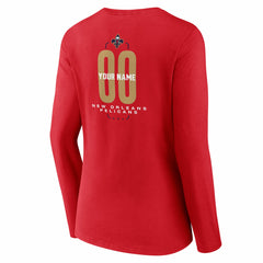 NBA New Orleans Pelicans Women's Center Court Name & Number Custom Long Sleeve V-Neck T-Shirt