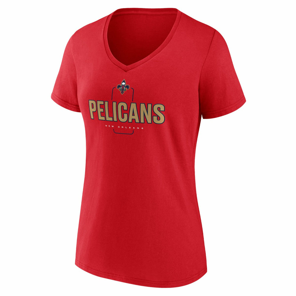 NBA New Orleans Pelicans Women's Center Court Name & Number Custom V-Neck T-Shirt