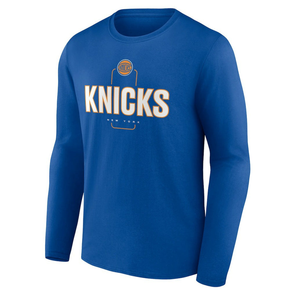 NBA New York Knicks Center Court Name & Number Custom Long Sleeve T-Shirt