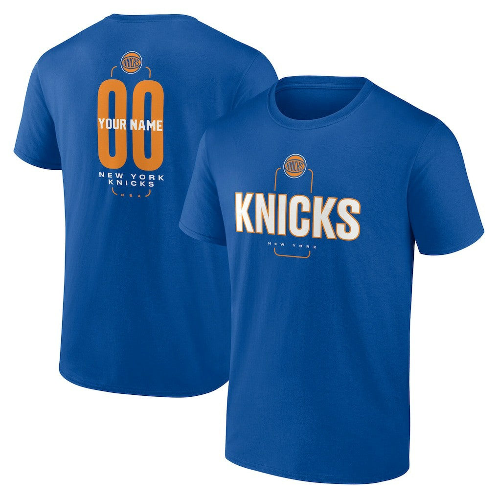 NBA New York Knicks Center Court Name & Number Custom T-Shirt