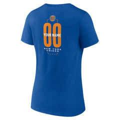 NBA New York Knicks Women's Center Court Name & Number Custom V-Neck T-Shirt