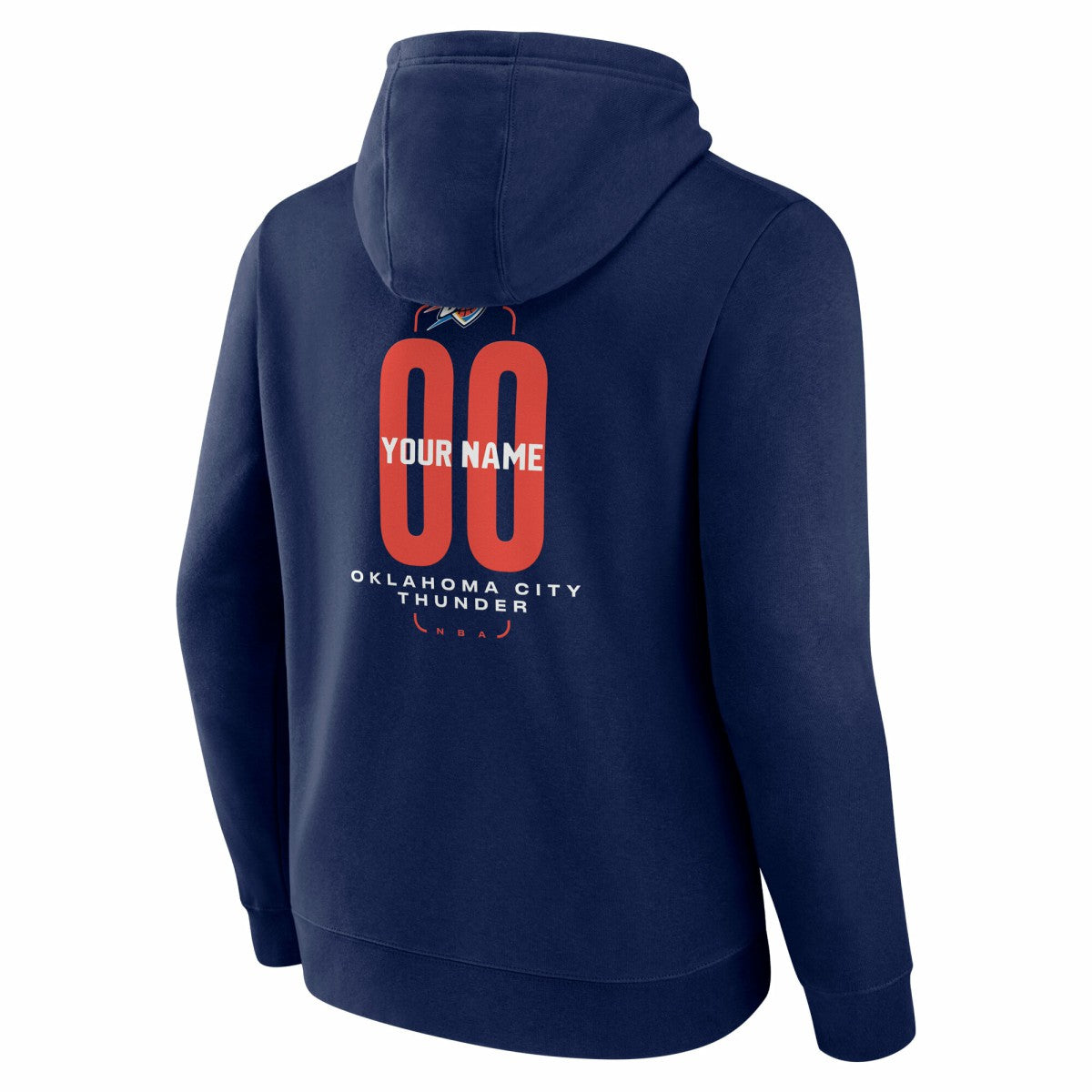 NBA Oklahoma City Thunder Center Court Name & Number Custom Hoodie