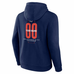 NBA Oklahoma City Thunder Center Court Name & Number Custom Hoodie