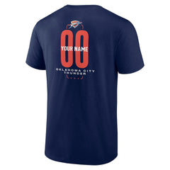 NBA Oklahoma City Thunder Center Court Name & Number Custom T-Shirt