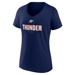NBA Oklahoma City Thunder Women's Center Court Name & Number Custom V-Neck T-Shirt