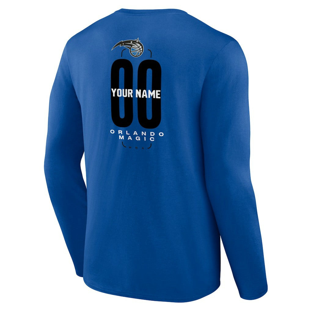 NBA Orlando Magic Center Court Name & Number Custom Long Sleeve T-Shirt