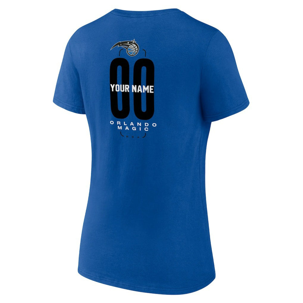 NBA Orlando Magic Women's Center Court Name & Number Custom V-Neck T-Shirt
